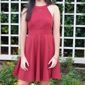 Deep red formal dress
